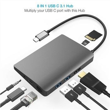 8 in 1 C-tüüpi jaotur